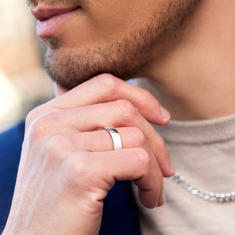 Silberner Ring für Herren