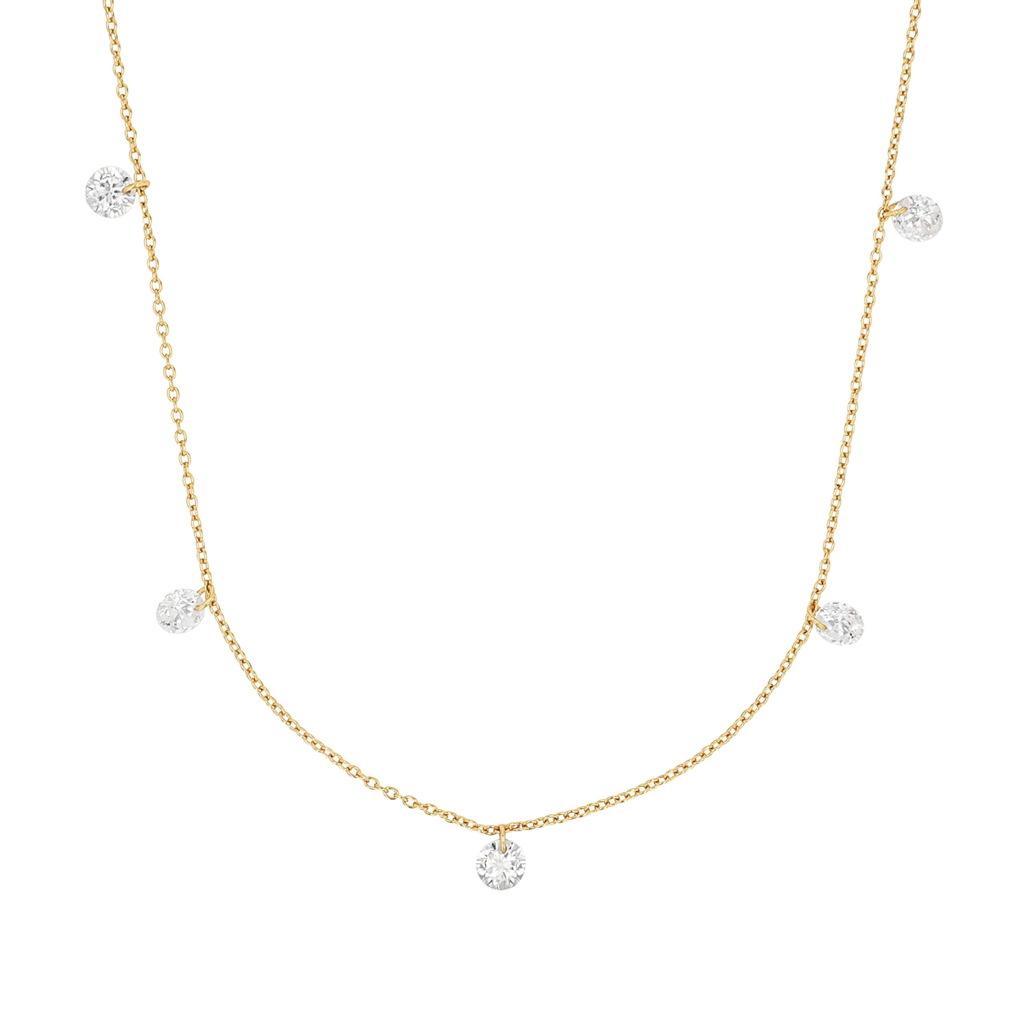 Kette mit Anhänger für Damen, 925 Sterling Silber, Zirkonia synth.